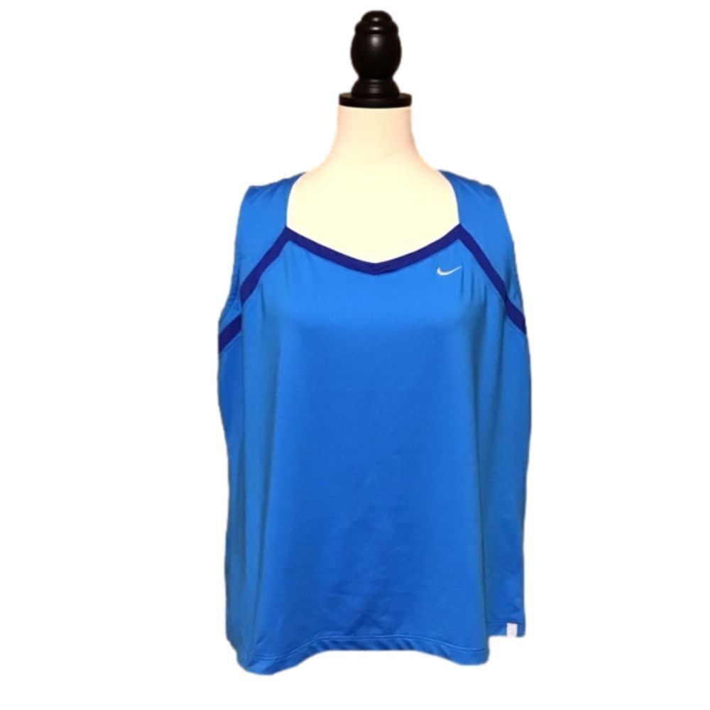 Nike Dri-Fit‎ Blue Sleeveless Tennis Top 1X